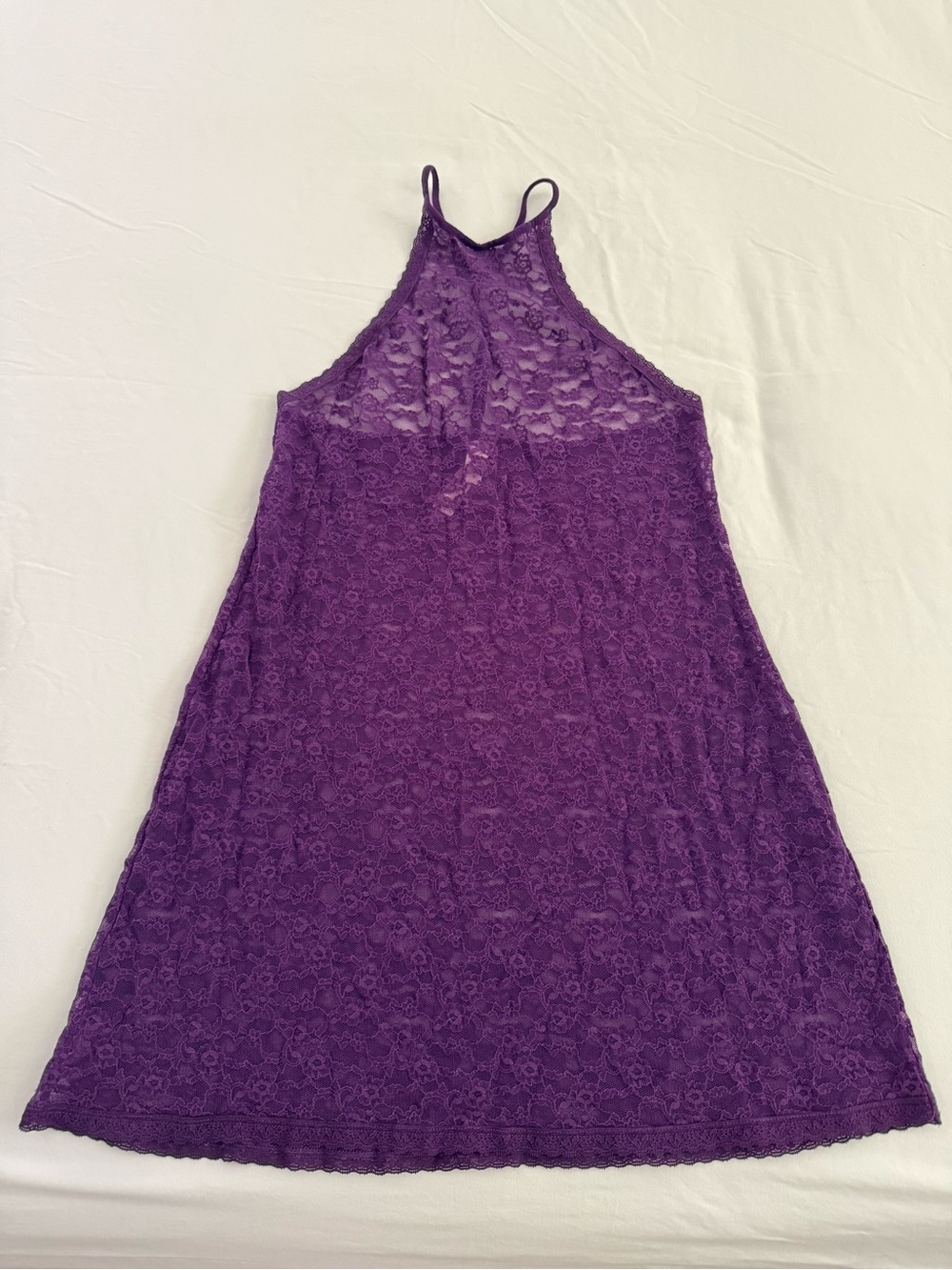 Victoria’s Secret Vintage Purple Lace Chemise Nightgown Lingerie M
